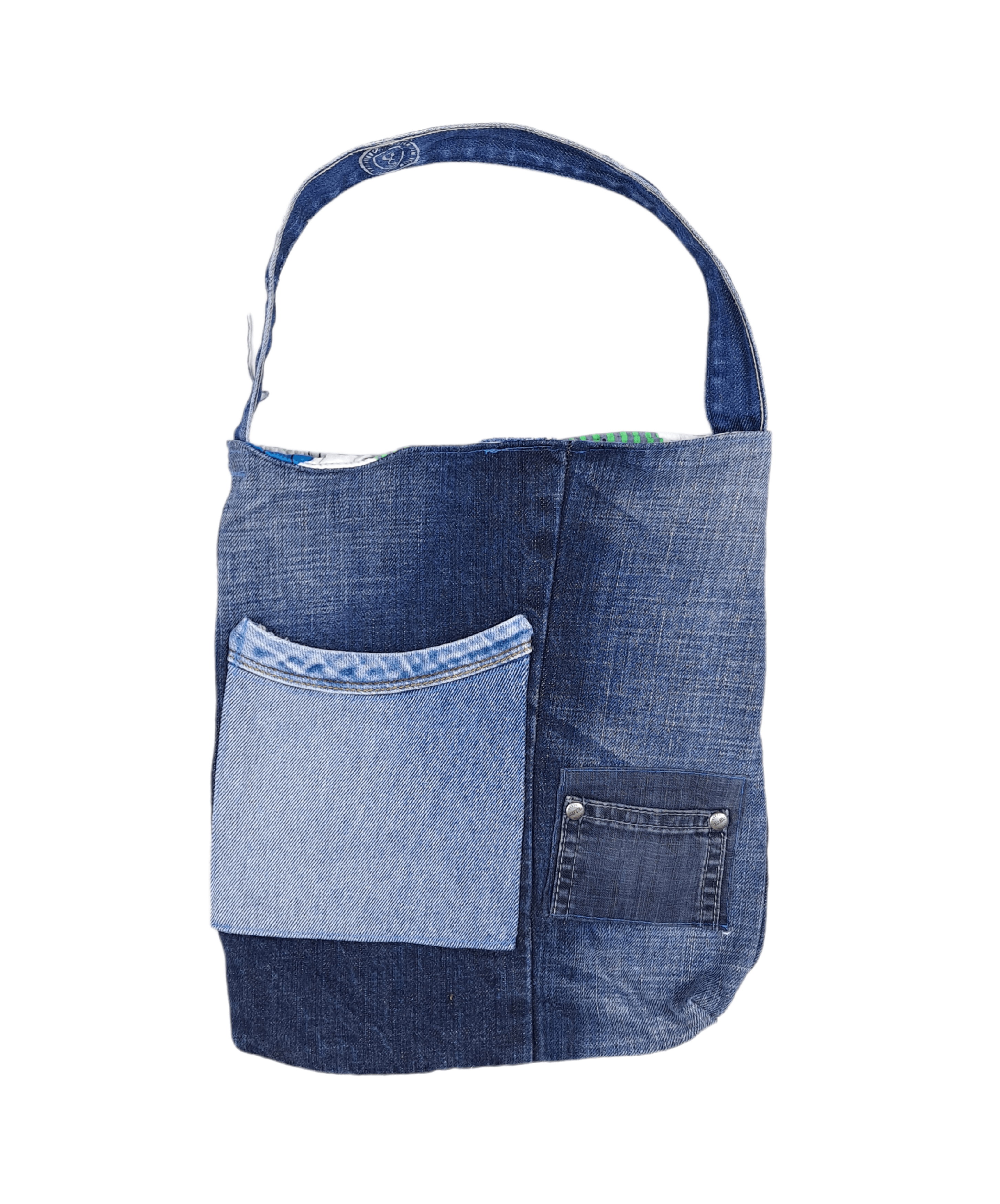 Japanese Brand 💎 00's Y2K VIntage Multi Pocket Custom Denim Jeans Handbag Size ONE SIZE - 2 Thumbnail
