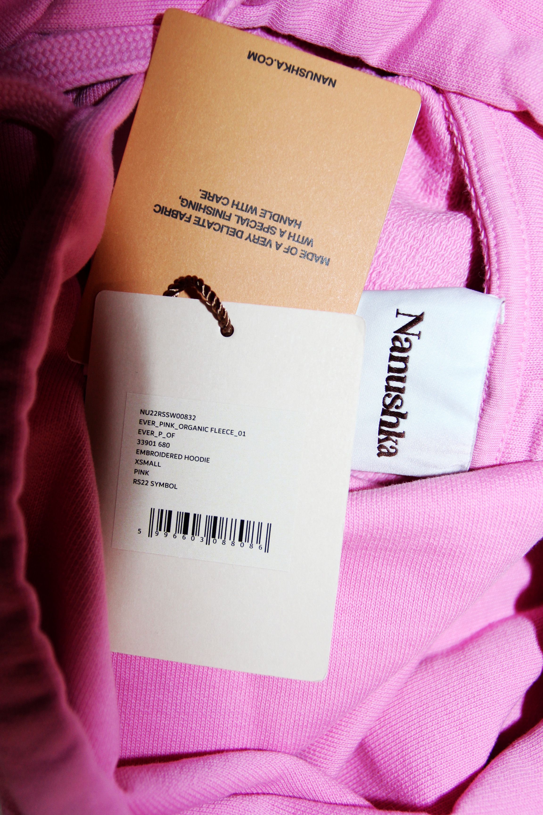 Nanushka BNWT SS22 NANUSHKA EVER PINK ORGANIC FLEECE SWEATSHIRT XS Size US XS / EU 42 / 0 - 8 Thumbnail