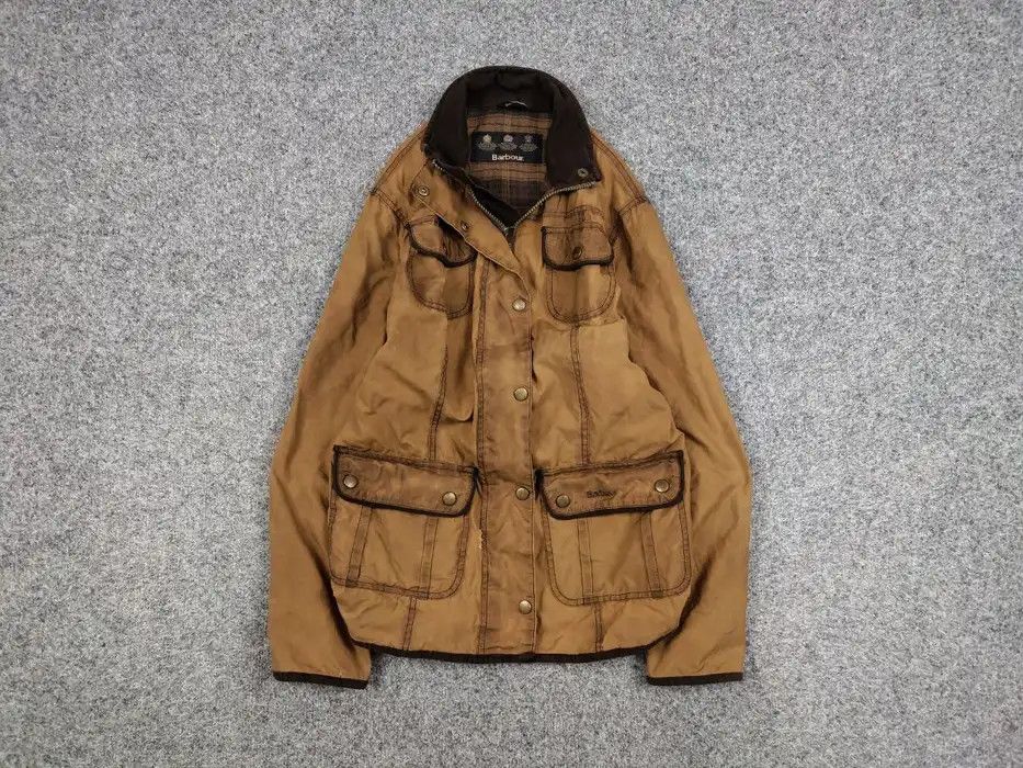 Barbour Barbour Women's E145 Retail Ladies Utility Wax Brown Jacket Size L / US 10 / IT 46 - 1 Thumbnail