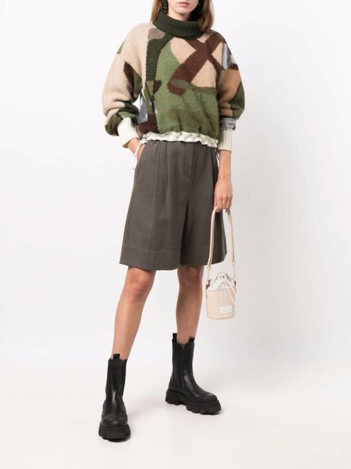 Kaws BNWT AW21 SACAI x KAWS CAMO KNIT SWEATER 3 Size L / US 10 / IT 46 - 14 Thumbnail