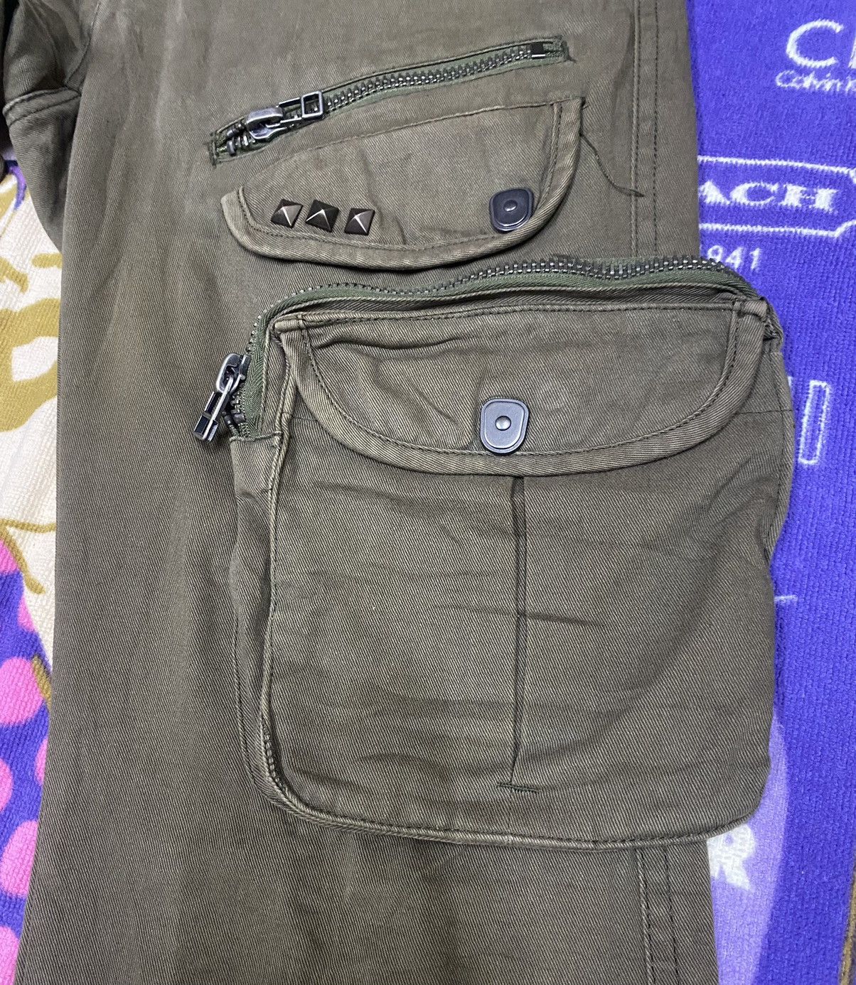 Japanese Brand DAILY NEWS Cargo/Tactical Pants x Punk Design x Spike x Rare Size US 31 - 7 Thumbnail