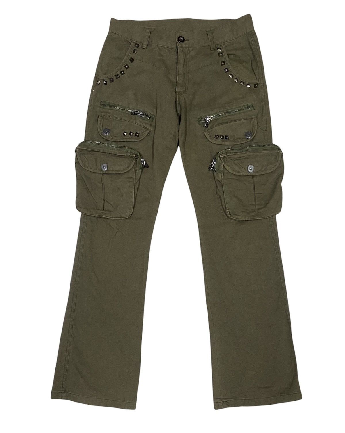Japanese Brand DAILY NEWS Cargo/Tactical Pants x Punk Design x Spike x Rare Size US 31 - 1 Thumbnail