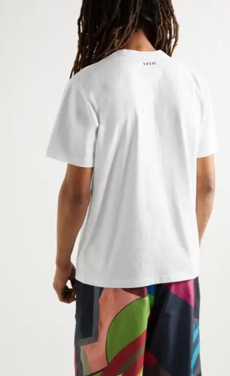 Kaws BNWT AW21 SACAI x KAWS FLOCKED LOGO PRINT TSHIRT WHITE 2 Size US M / EU 48-50 / 2 - 14 Thumbnail