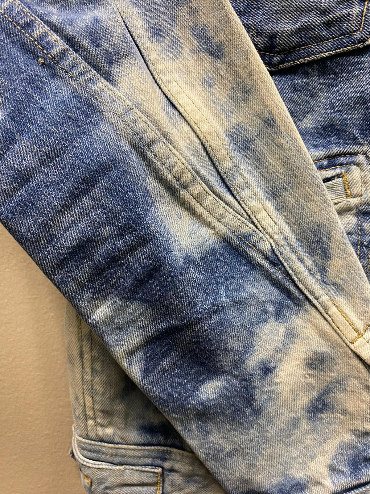 Tom Ford o1rshd1 Liquid Bleach Classic Denim Jacket in Blue / White Size US M / EU 48-50 / 2 - 14 Thumbnail