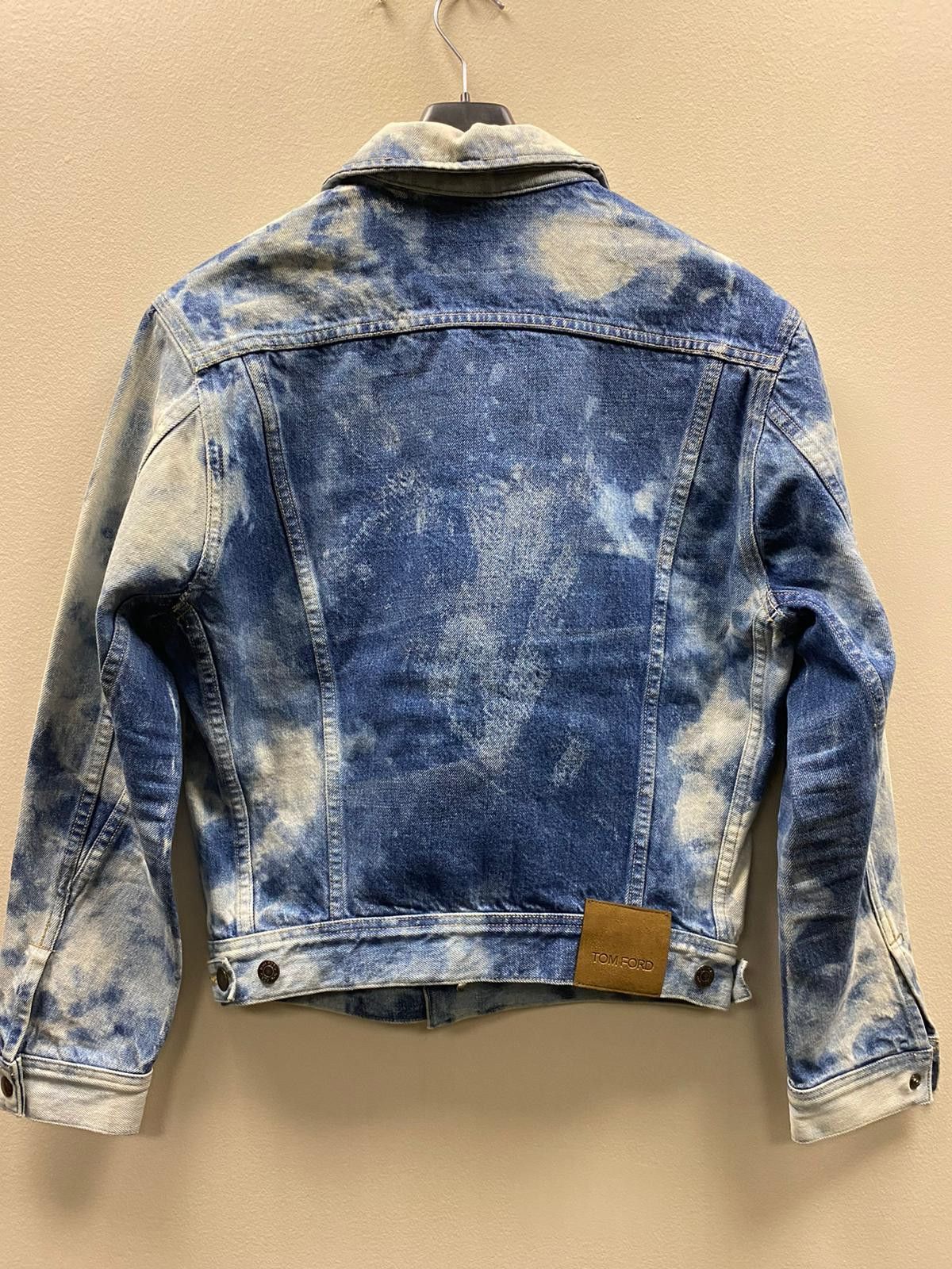 Tom Ford o1rshd1 Liquid Bleach Classic Denim Jacket in Blue / White Size US M / EU 48-50 / 2 - 10 Thumbnail