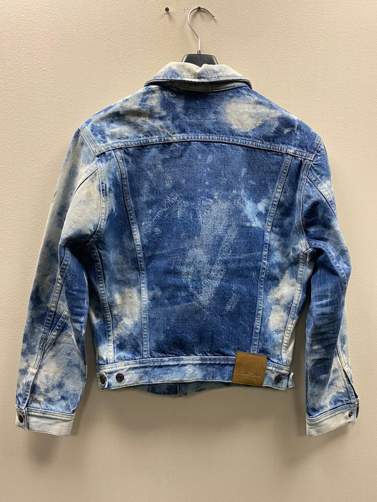 Tom Ford o1rshd1 Liquid Bleach Classic Denim Jacket in Blue / White Size US M / EU 48-50 / 2 - 15 Thumbnail