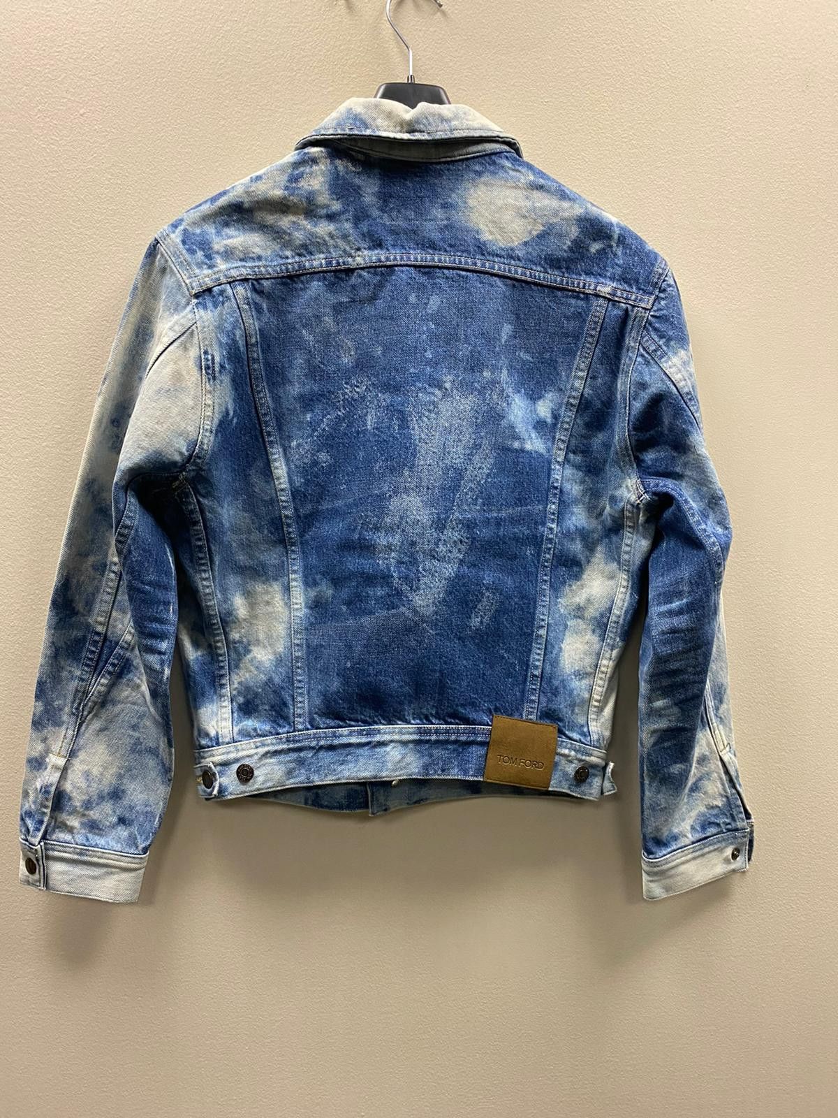 Tom Ford o1rshd1 Liquid Bleach Classic Denim Jacket in Blue / White Size US M / EU 48-50 / 2 - 12 Thumbnail