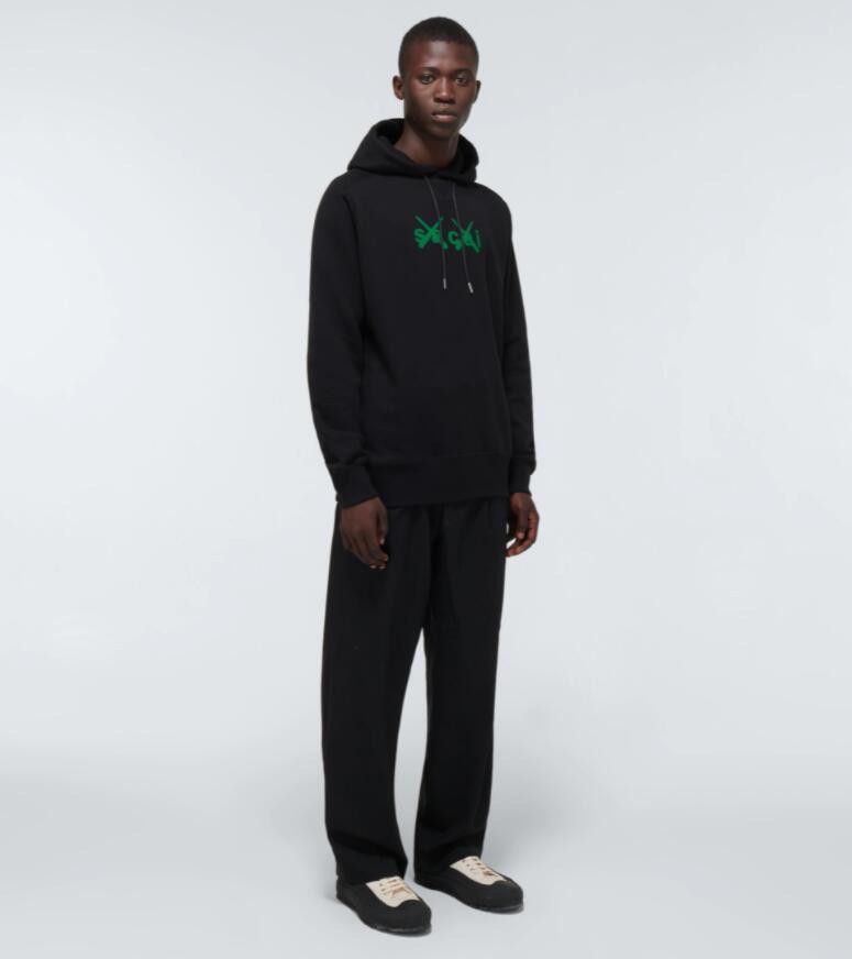 BNWT AW21 SACAI x KAWS FLOCK PRINTED HOODIE 4
