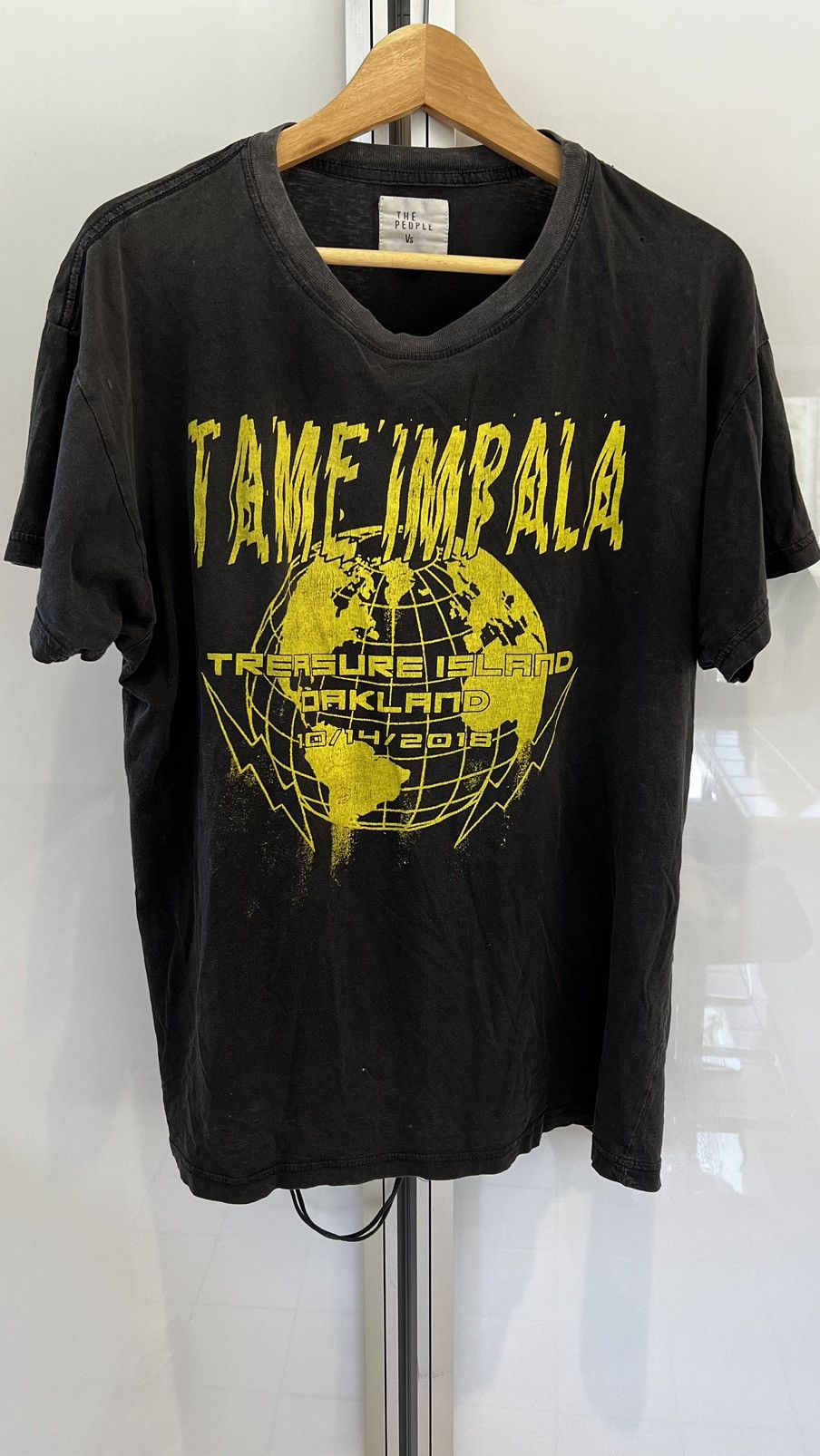 image of Band Tees x The People Vs Tame Impala Oakland Treasure Island Tee in Black, Men's (Size Medium)