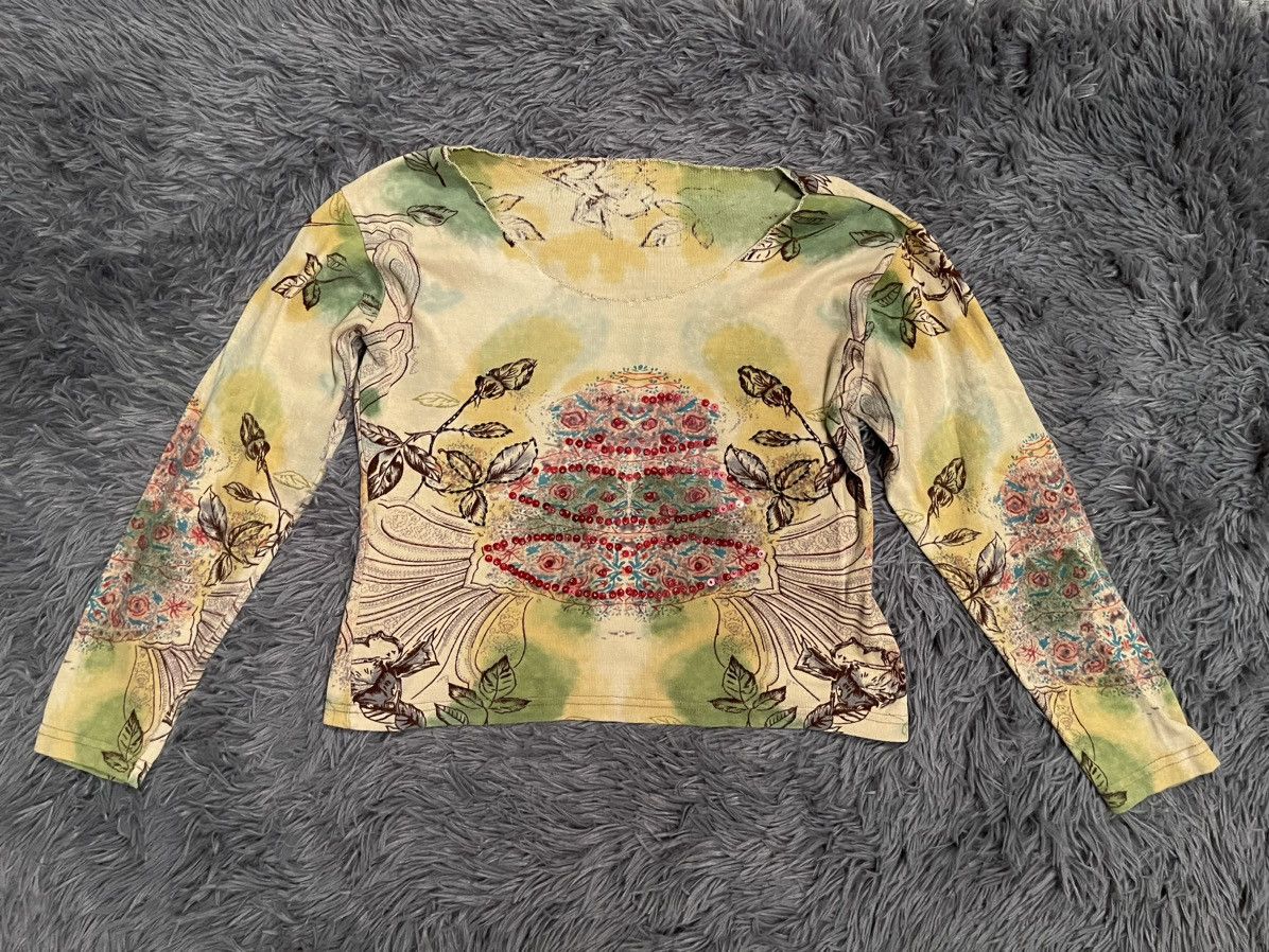 Vintage Vintage 90s JPG style printed shining longsleeve Size M / US 6-8 / IT 42-44 - 1 Thumbnail