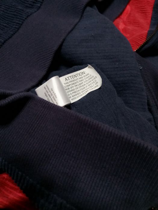 Fuck The Population FTP Gangsta Corduroy Half Zip (Navy/Red) | Grailed