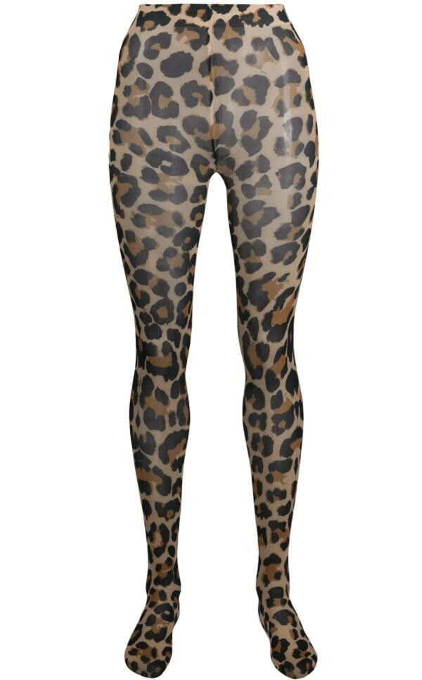 image of Aw20 Junya Watanabe Leopard High Waisted Tights, Men's (Size 30)