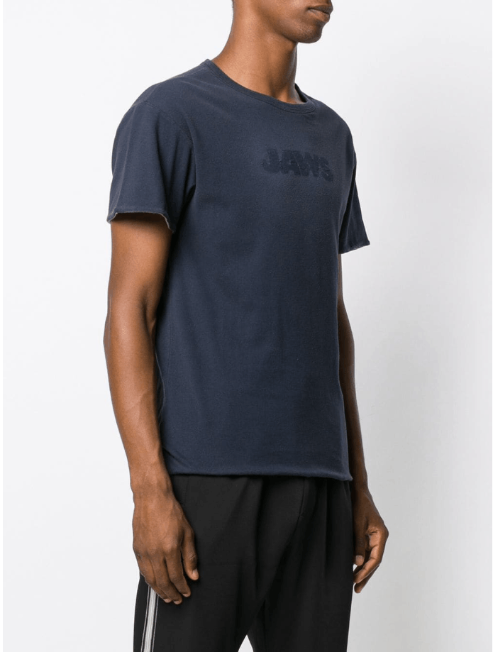 image of Ss19 Calvin Klein 205W39Nyc Jaws Tshirt Blue S in Navy, Men's (Size Small)