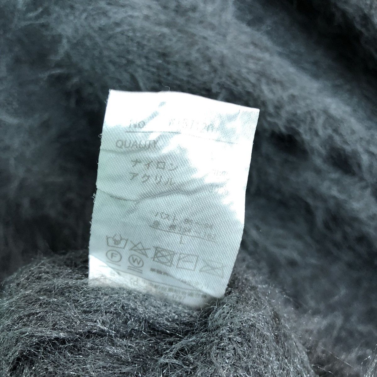 Homespun Knitwear DL Khalita Dark Grey Mohair Shag Shaggy knitwear #c391 Size US M / EU 48-50 / 2 - 10 Thumbnail