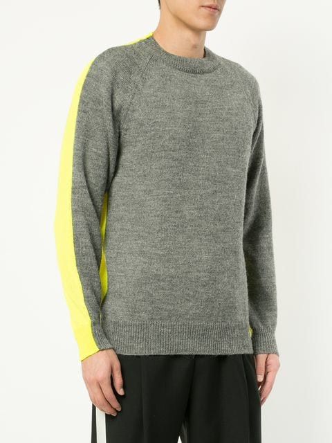 image of Aw18 Junya Watanabe Two Tone Florescent Sweater S, Men's (Size Small)