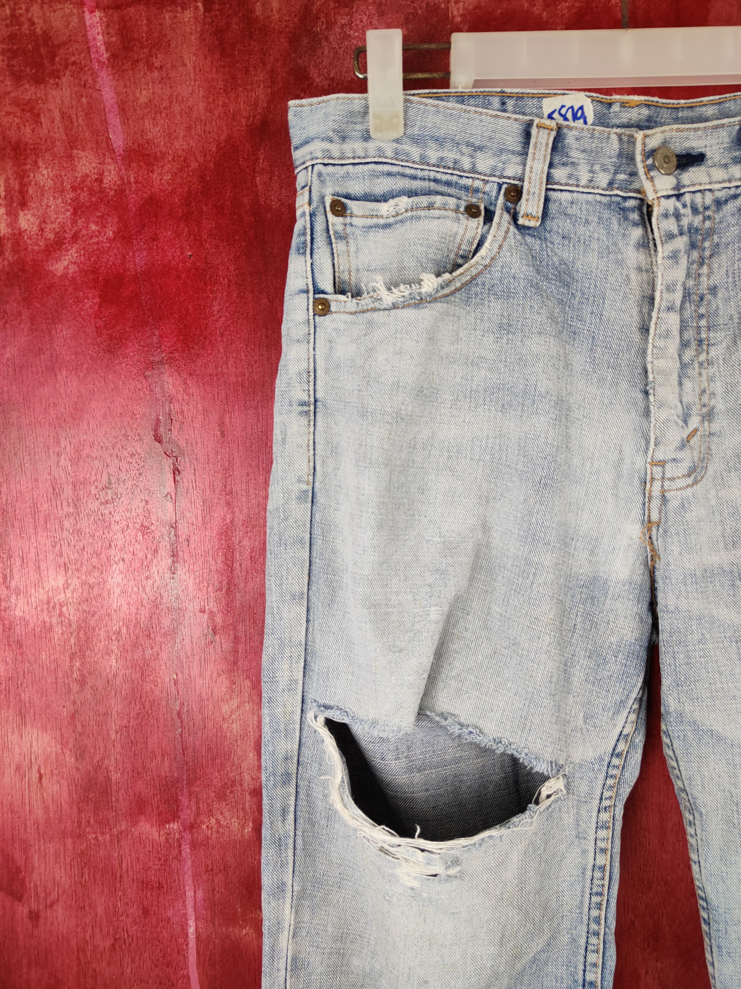 Levi's Dl Levi's Blue Faded Ripped Distressed Denim Pants#S537 Size US 32 / EU 48 - 3 Thumbnail