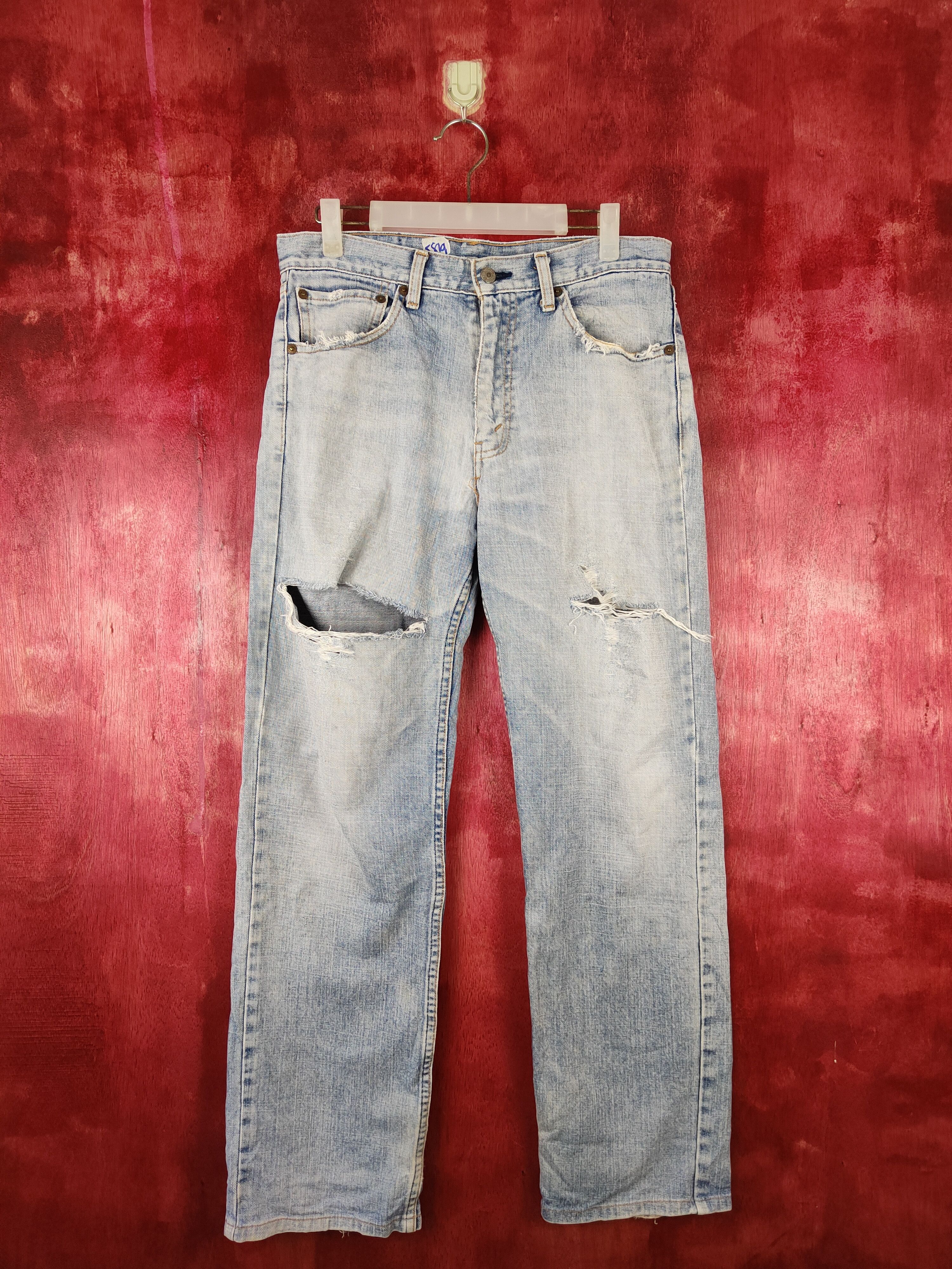 Levi's Dl Levi's Blue Faded Ripped Distressed Denim Pants#S537 Size US 32 / EU 48 - 1 Thumbnail