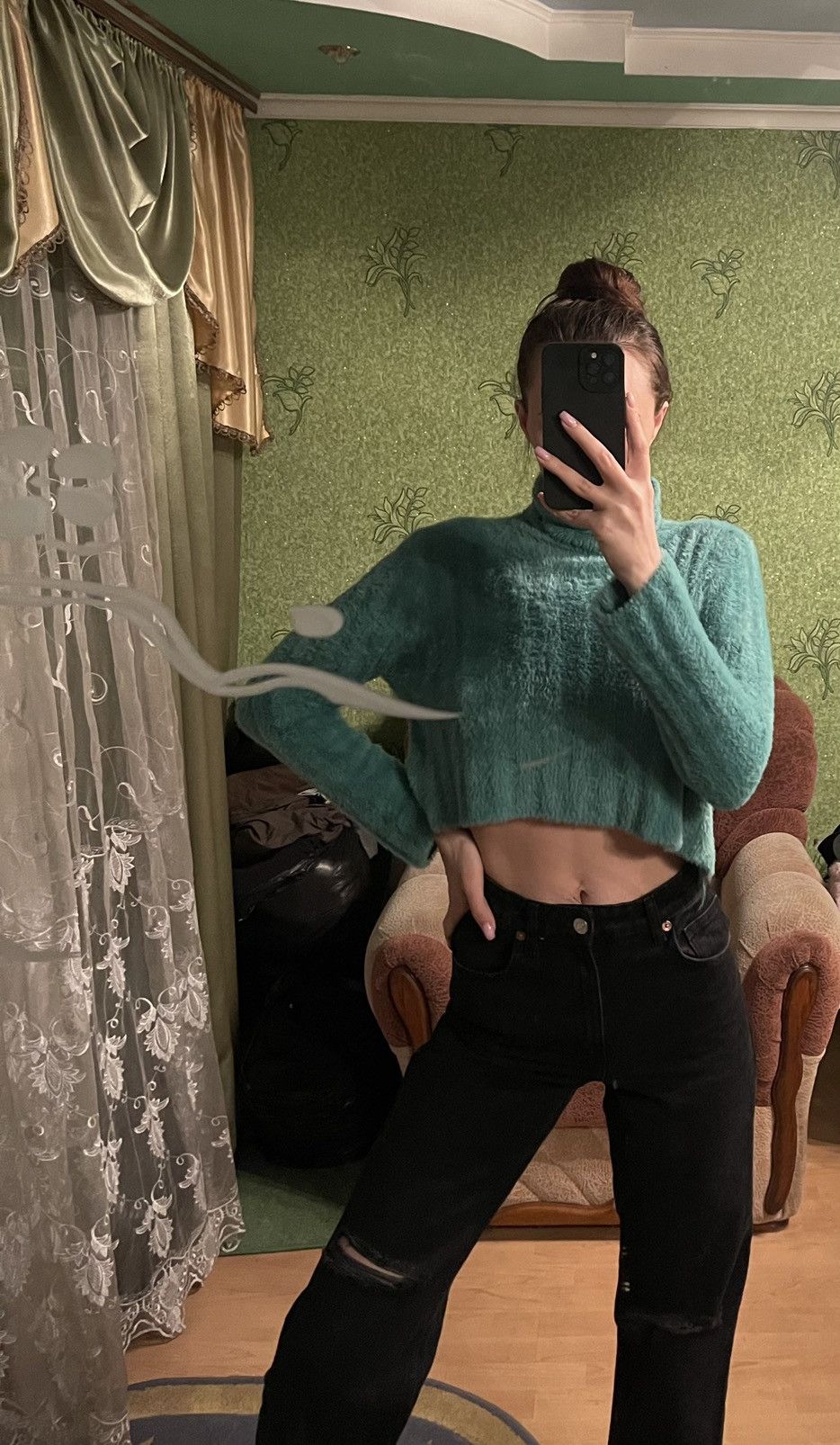 Japanese Brand × Vintage Fuzzy Mohair Y2K vintage Japanese style sweater Size S / US 4 / IT 40 - 3 Thumbnail