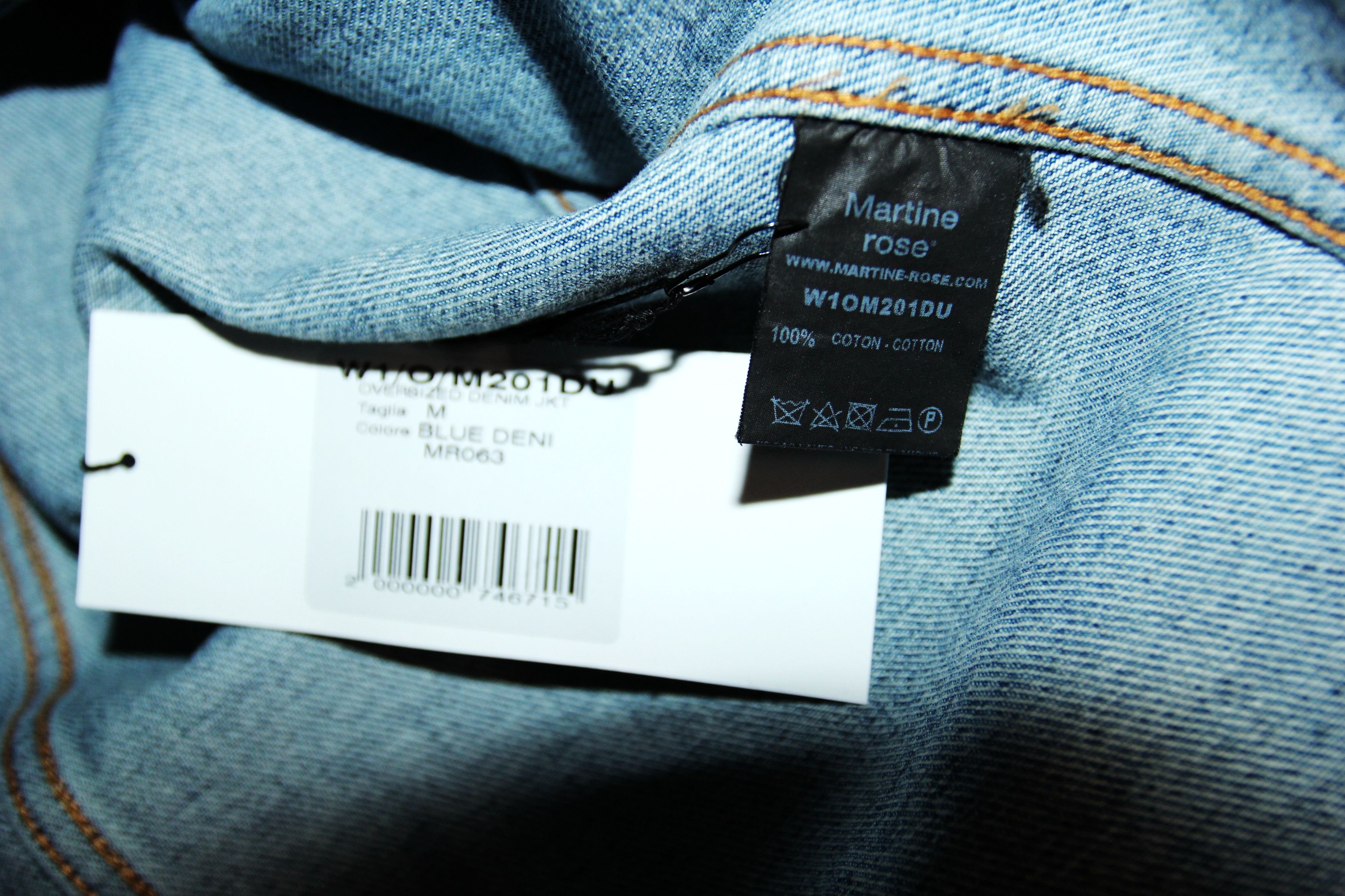 Martine Rose BNWT AW21 MARTINE ROSE LOGO DENIM JACKET M Size US M / EU 48-50 / 2 - 10 Thumbnail
