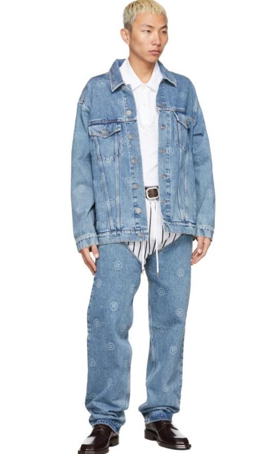 Martine Rose BNWT AW21 MARTINE ROSE LOGO DENIM JACKET M Size US M / EU 48-50 / 2 - 16 Thumbnail