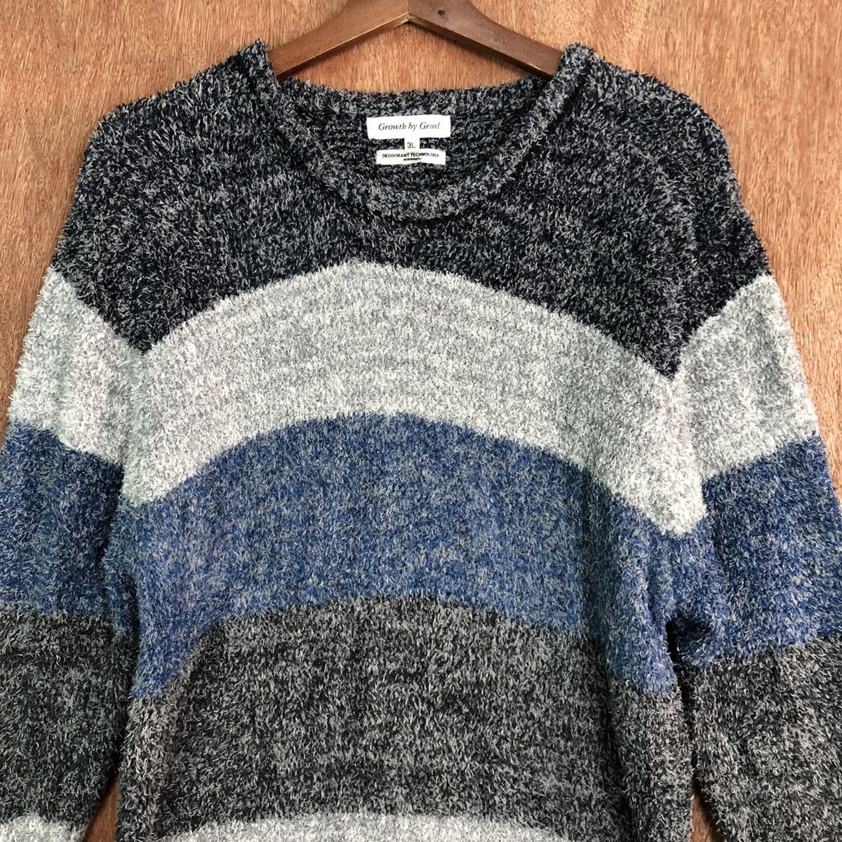 Homespun Knitwear DLL Growth Grail Multicolor Knit Sweater japan stripe #c395 Size US XL / EU 56 / 4 - 8 Thumbnail