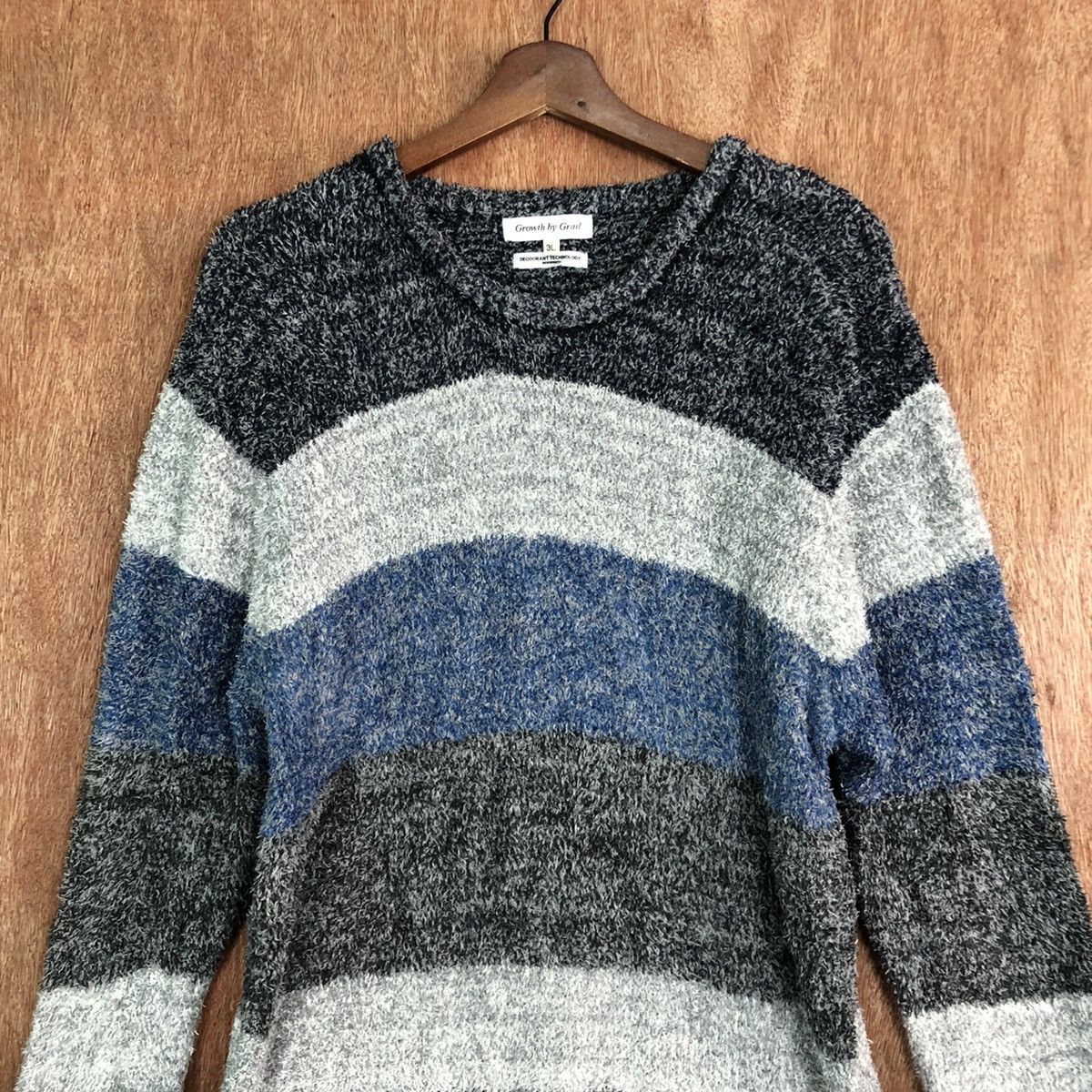 Homespun Knitwear DLL Growth Grail Multicolor Knit Sweater japan stripe #c395 Size US XL / EU 56 / 4 - 2 Thumbnail
