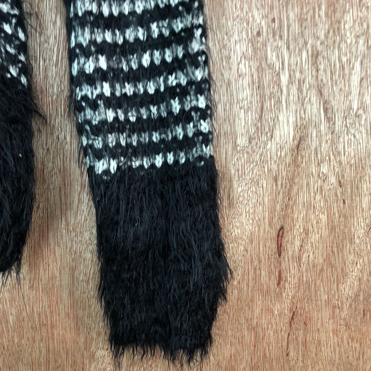 Homespun Knitwear DLL Forever Stripe Black Mohair Shag Shaggy Knitwear #c397 Size US S / EU 44-46 / 1 - 4 Thumbnail