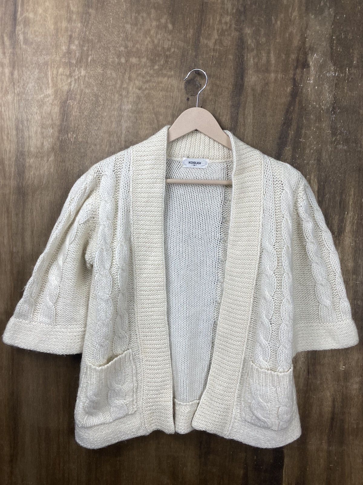 Vintage Kosugi aran isle knitwear cardigan Japanese vintage #Z110 Size M / US 6-8 / IT 42-44 - 2 Thumbnail