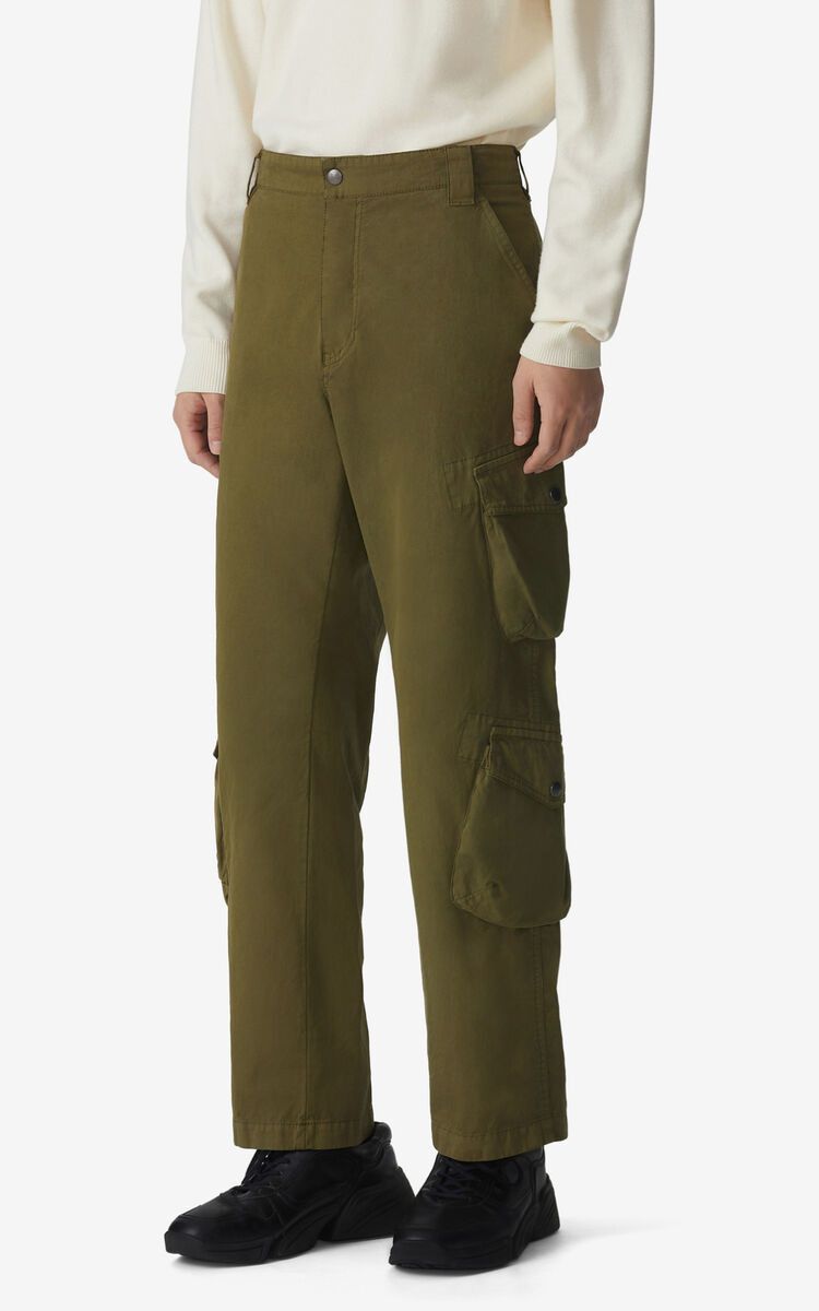 image of Aw20 Kenzo Cargo Pants 46 in Khaki, Men's (Size 30)