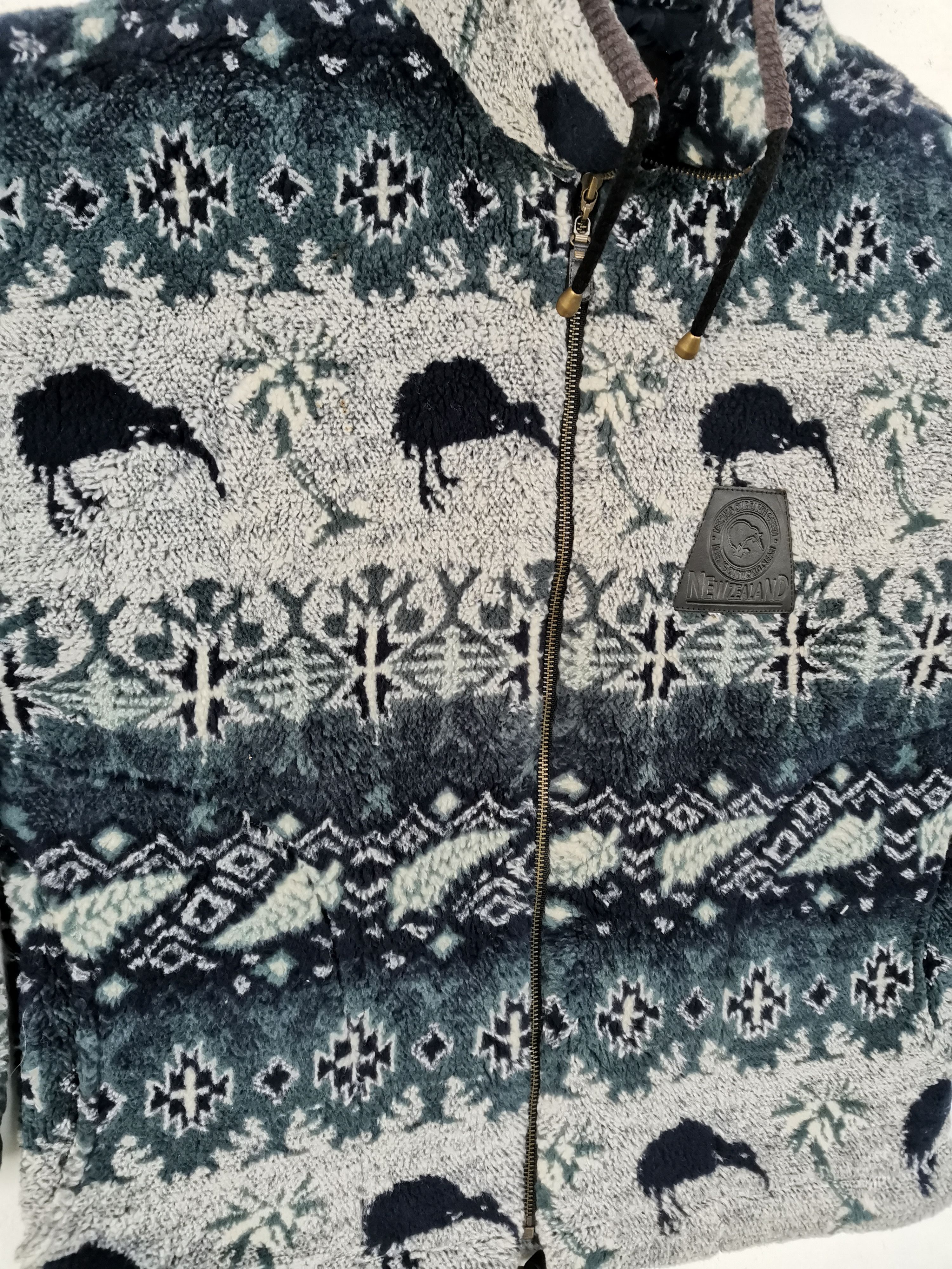 Canterbury of New Zealand × New Zealand Outback Rare!Turkey Trot Hawai NewZealand Overprint Fleece Sweaters Size US S / EU 44-46 / 1 - 6 Thumbnail