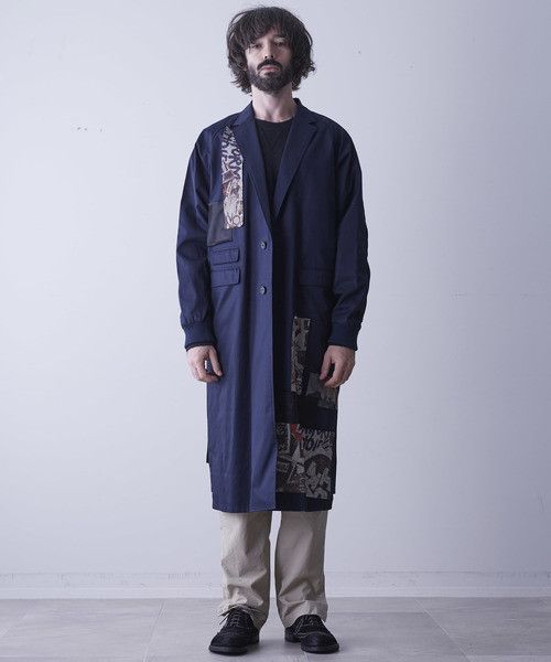 Maison MIHARA YASUHIRO MIHARAYASUHIRO JACQUARD CHESTER COAT 48 Size US M / EU 48-50 / 2 - 12 Thumbnail