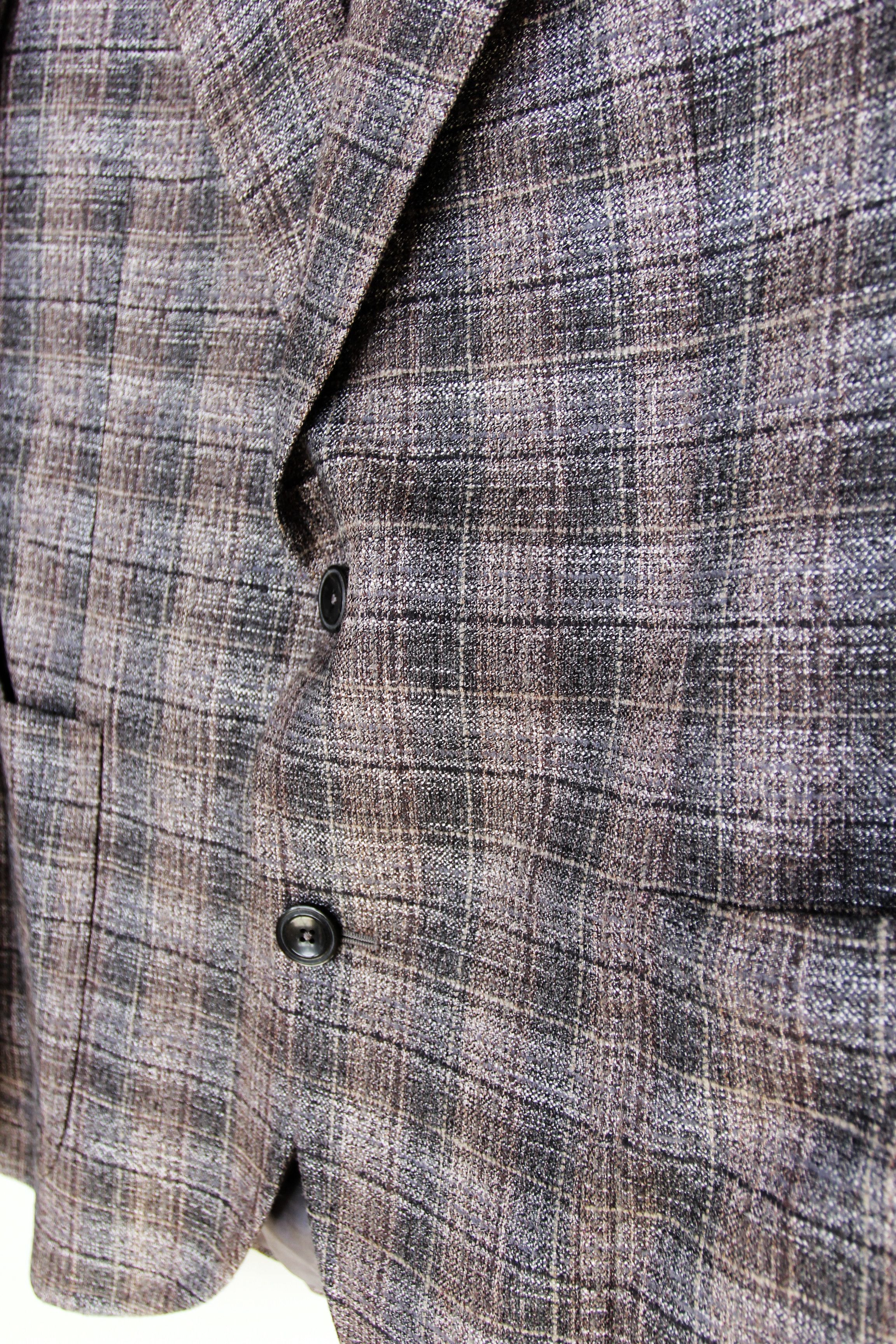 Emporio Armani BNWT AW20 EMPORIO ARMANI ETCHED CHECKED BLAZER 52 Size US L / EU 52-54 / 3 - 5 Thumbnail