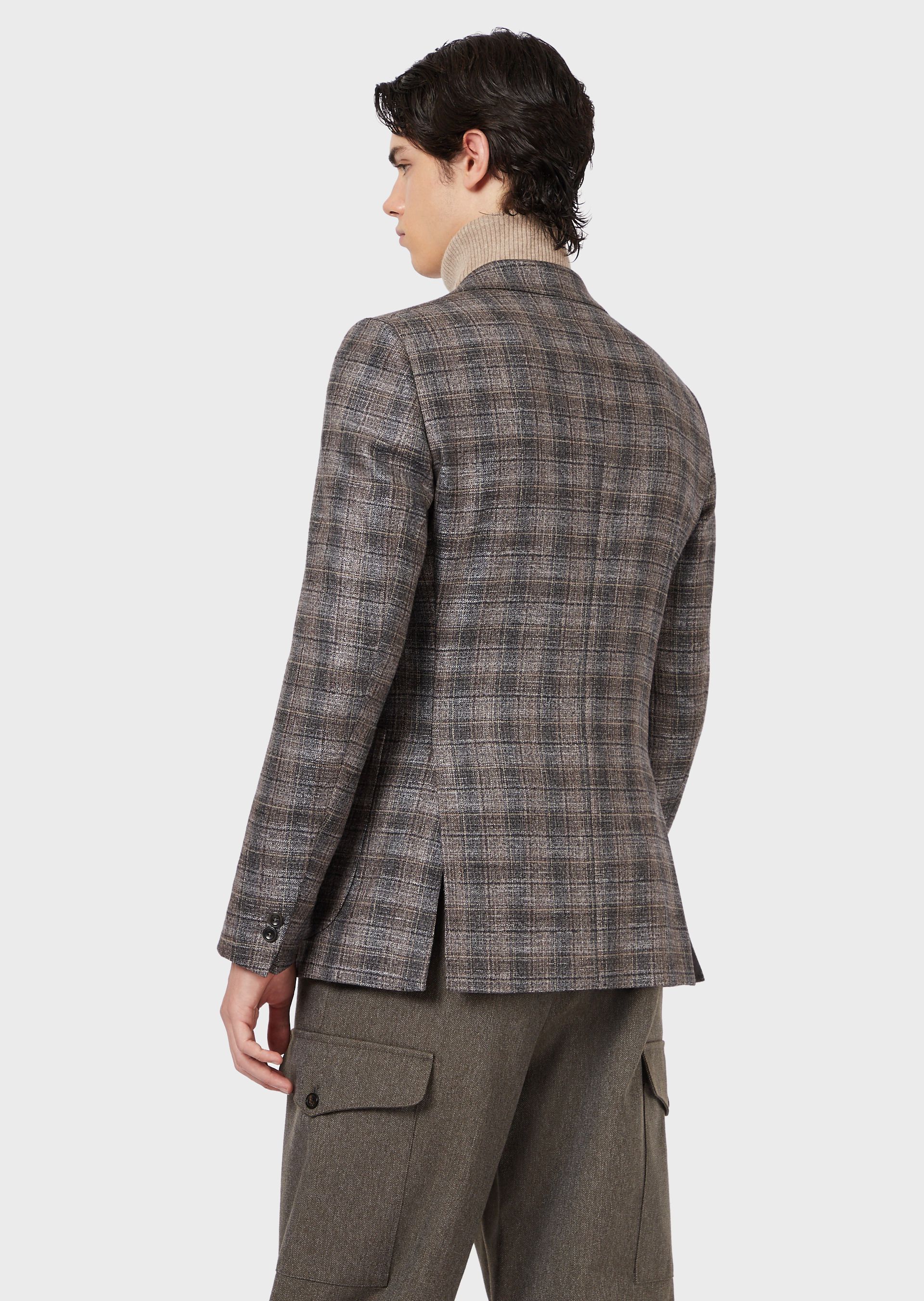 Emporio Armani BNWT AW20 EMPORIO ARMANI ETCHED CHECKED BLAZER 52 Size US L / EU 52-54 / 3 - 17 Thumbnail