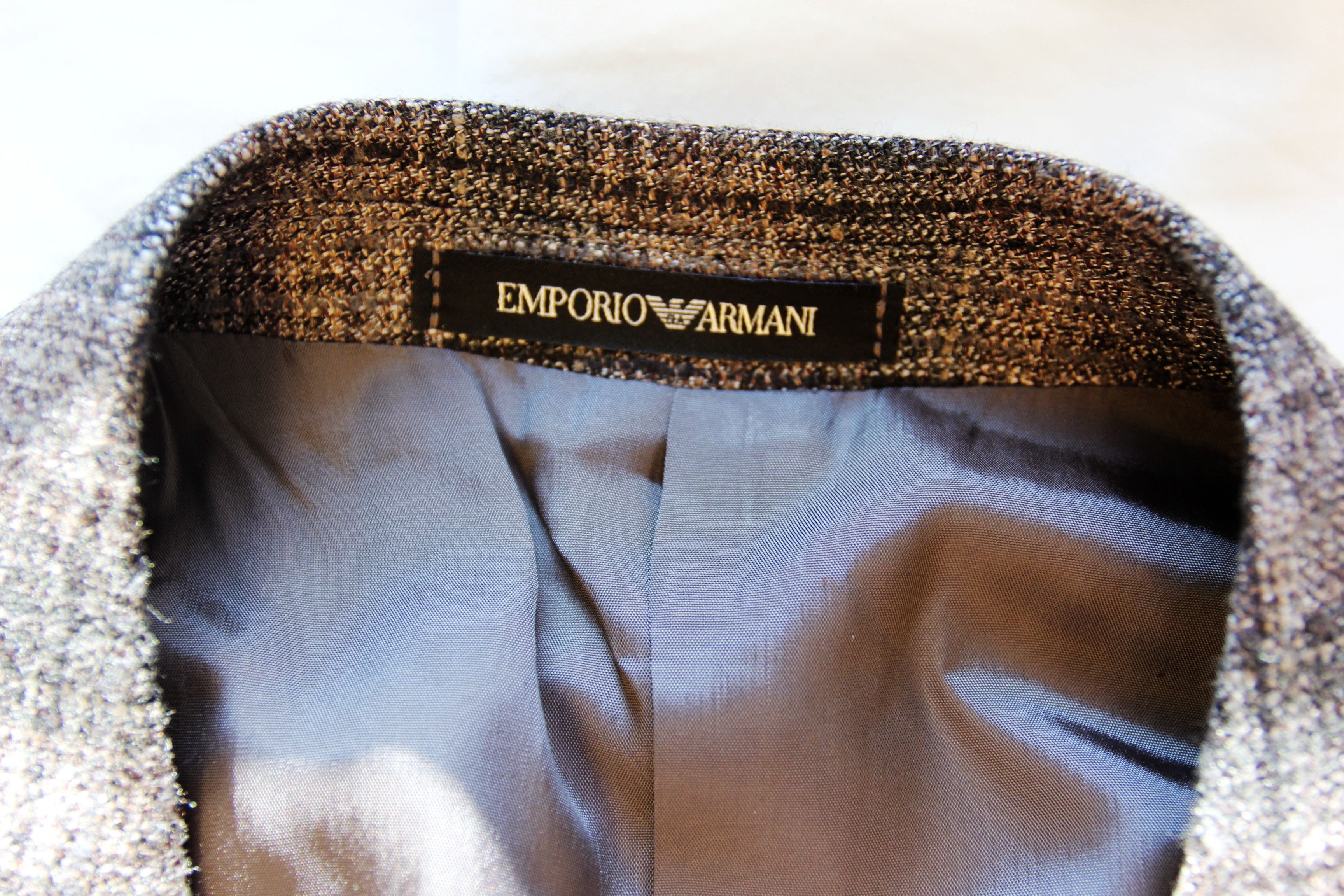 Emporio Armani BNWT AW20 EMPORIO ARMANI ETCHED CHECKED BLAZER 52 Size US L / EU 52-54 / 3 - 12 Thumbnail