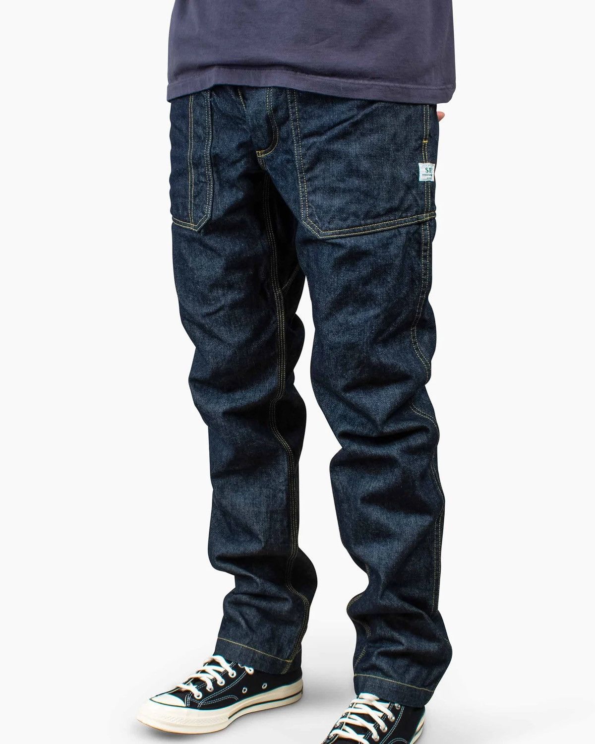 Sassafras Sassafras Fall Leaf Sprayer Indigo Denim Pants 13.05z Size US 31 - 22 Thumbnail