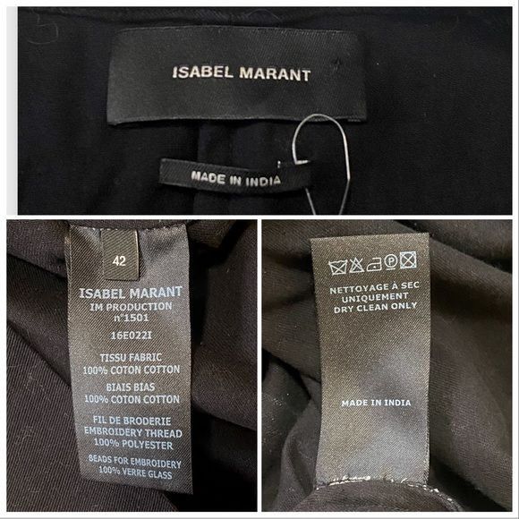 Isabel Marant NWT Isabel MARANT Dress, Embroidered Shyne Black Dress, Siz Size M / US 6-8 / IT 42-44 - 11 Thumbnail