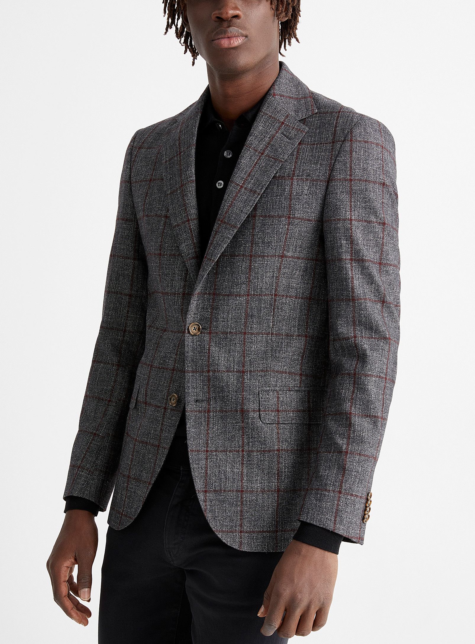 SAND BNWT AW20 SAND COPENHAGEN STAR NAPOLI CHECK JACKET 48 Size US M / EU 48-50 / 2 - 11 Thumbnail