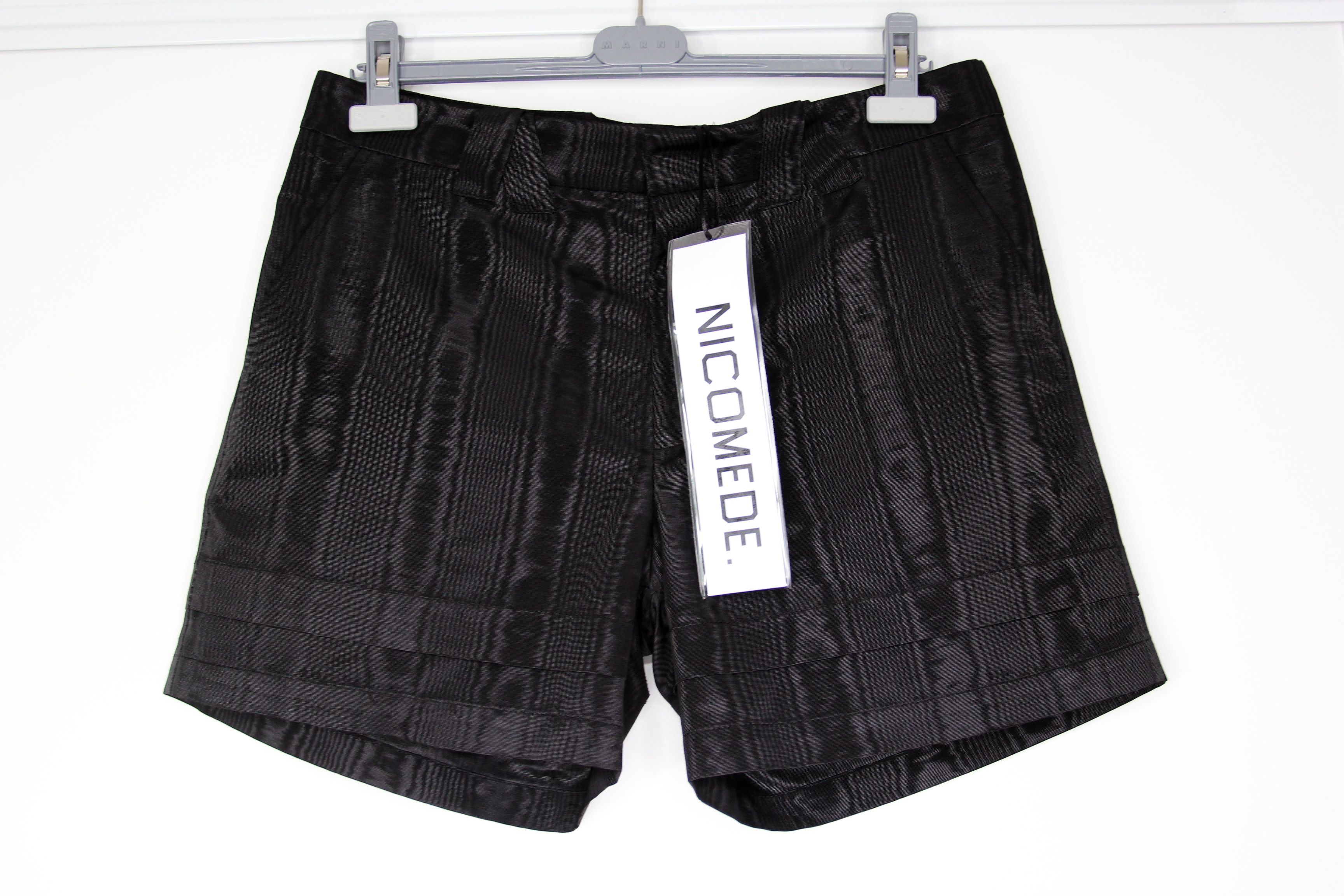 image of Nicomede Talavera Ss20 Nicomede Episode 1 Moire Uniform Shorts M in Black, Men's (Size 32)