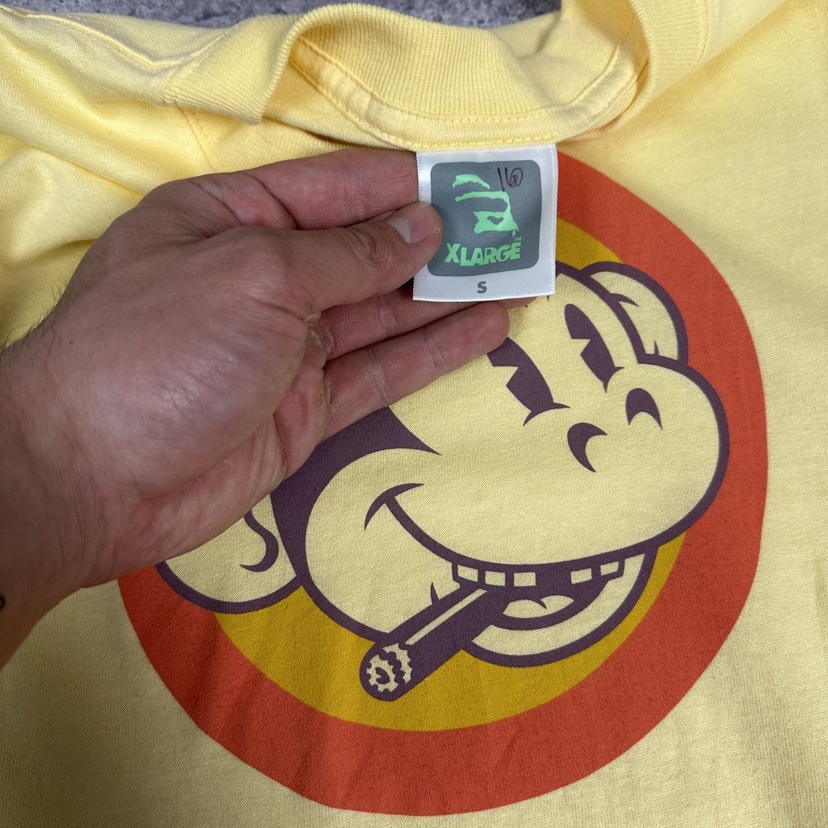 Xlarge Xlarge Smoking Monkey logo Yellow tee made in USA Japanese Size US S / EU 44-46 / 1 - 5 Thumbnail
