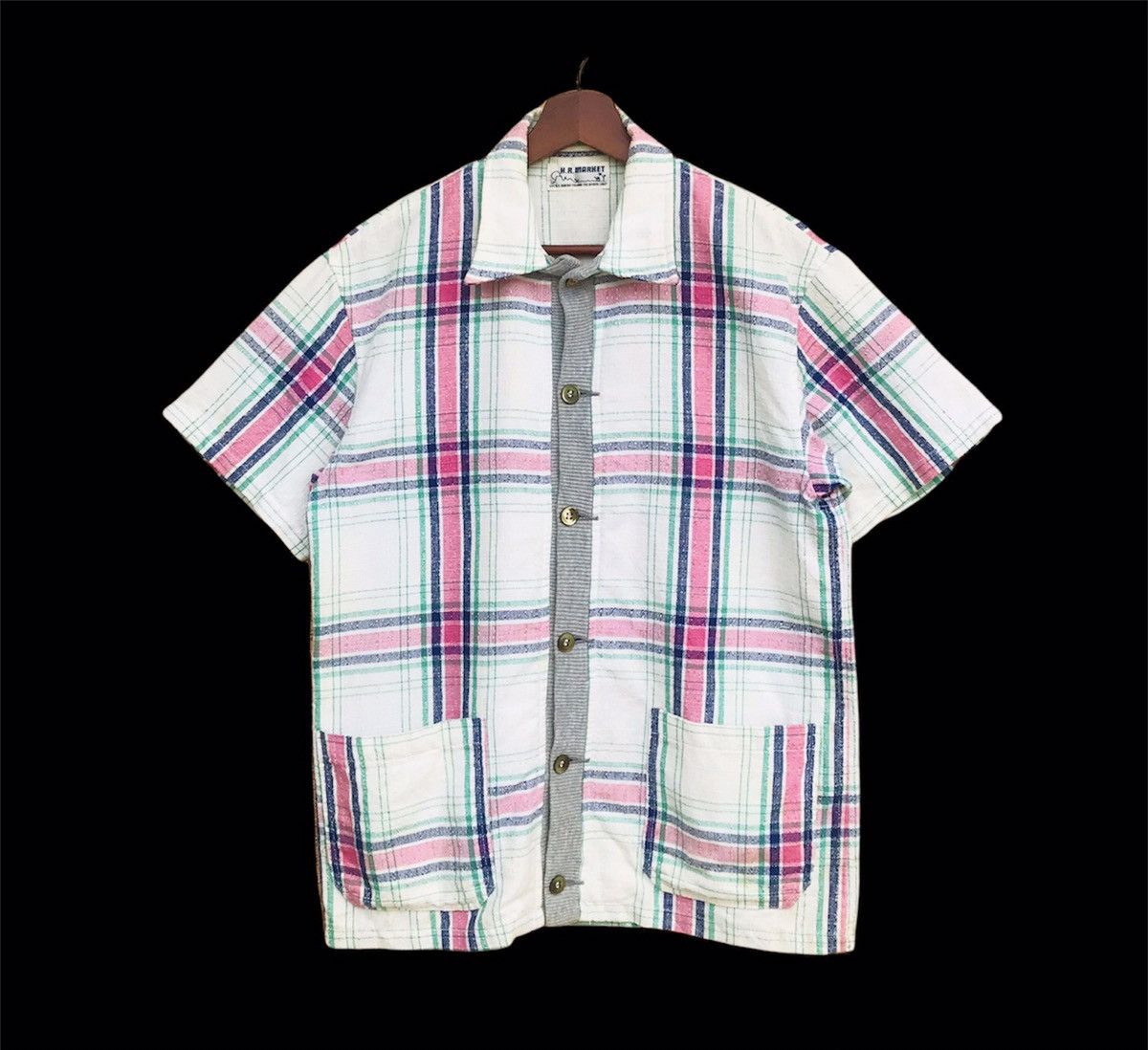 Blue Blue Japan H.R Market twin pocket checkered shortsleeve made in Japan Size US M / EU 48-50 / 2 - 1 Thumbnail