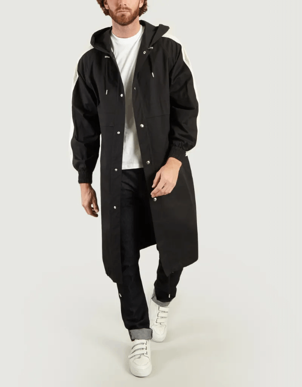 BNWT SS19 AMI LONG HOODED WINDBREAKER S