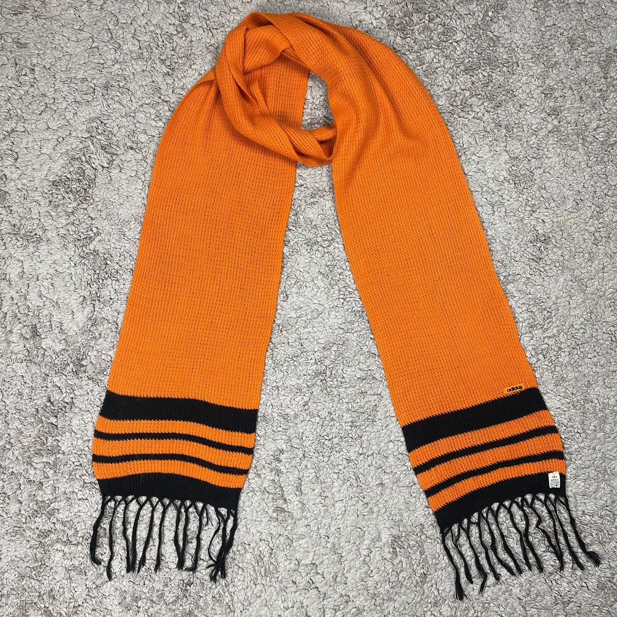 Vintage Vintage Adidas Knit Orange Scarf/Muffler Size ONE SIZE - 2 Thumbnail