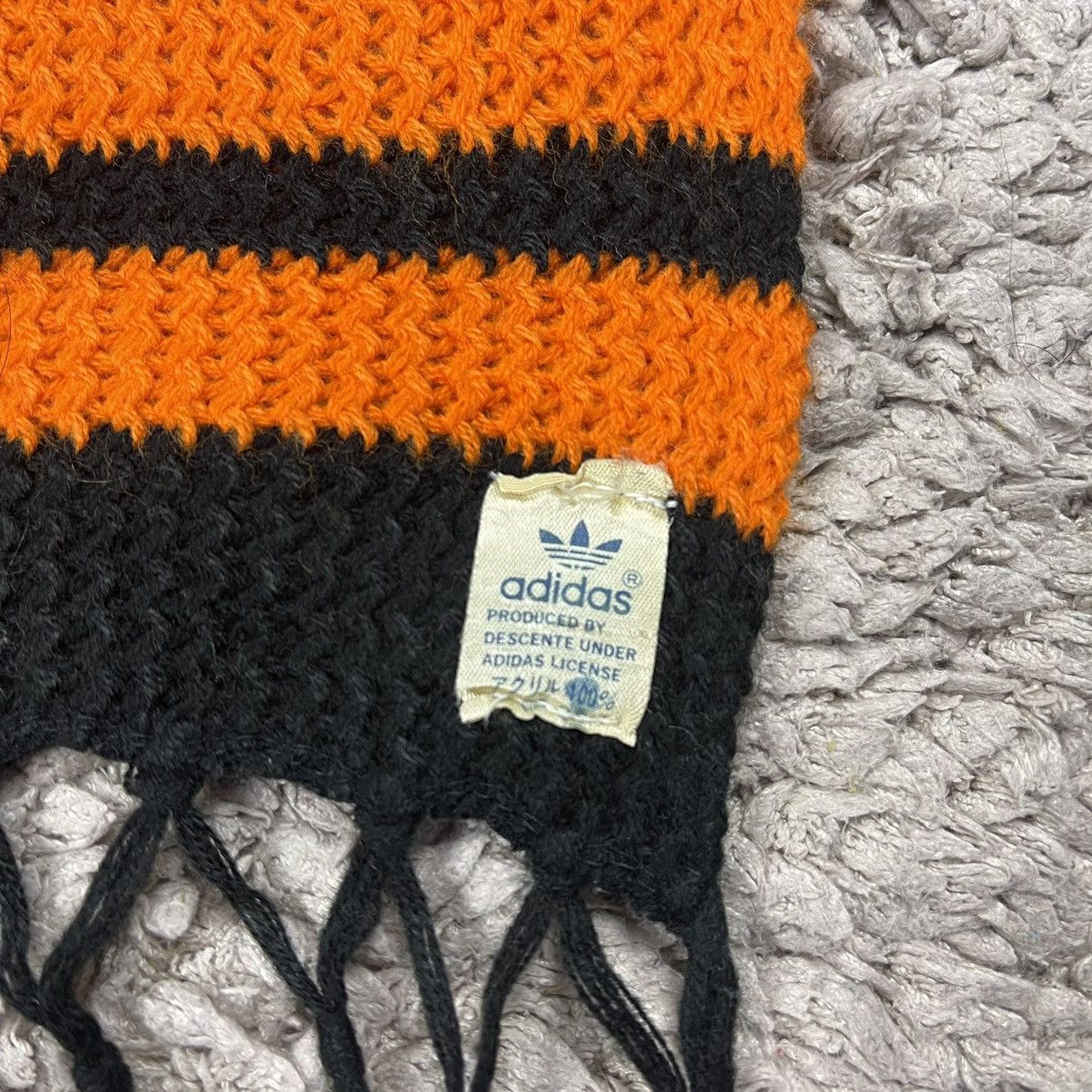 Vintage Vintage Adidas Knit Orange Scarf/Muffler Size ONE SIZE - 8 Thumbnail