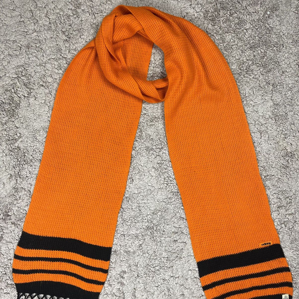 Vintage Vintage Adidas Knit Orange Scarf/Muffler Size ONE SIZE - 3 Thumbnail