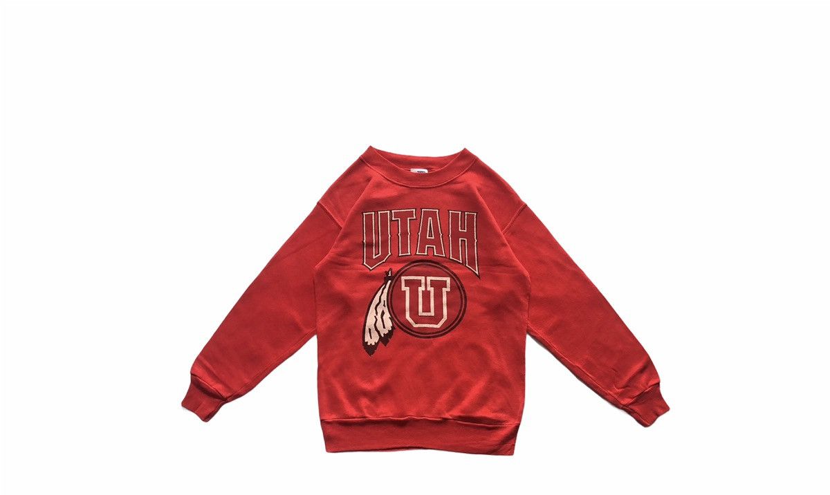 Vintage Vintage 90’s Utah University Sweatshirt Size US S / EU 44-46 / 1 - 1 Thumbnail