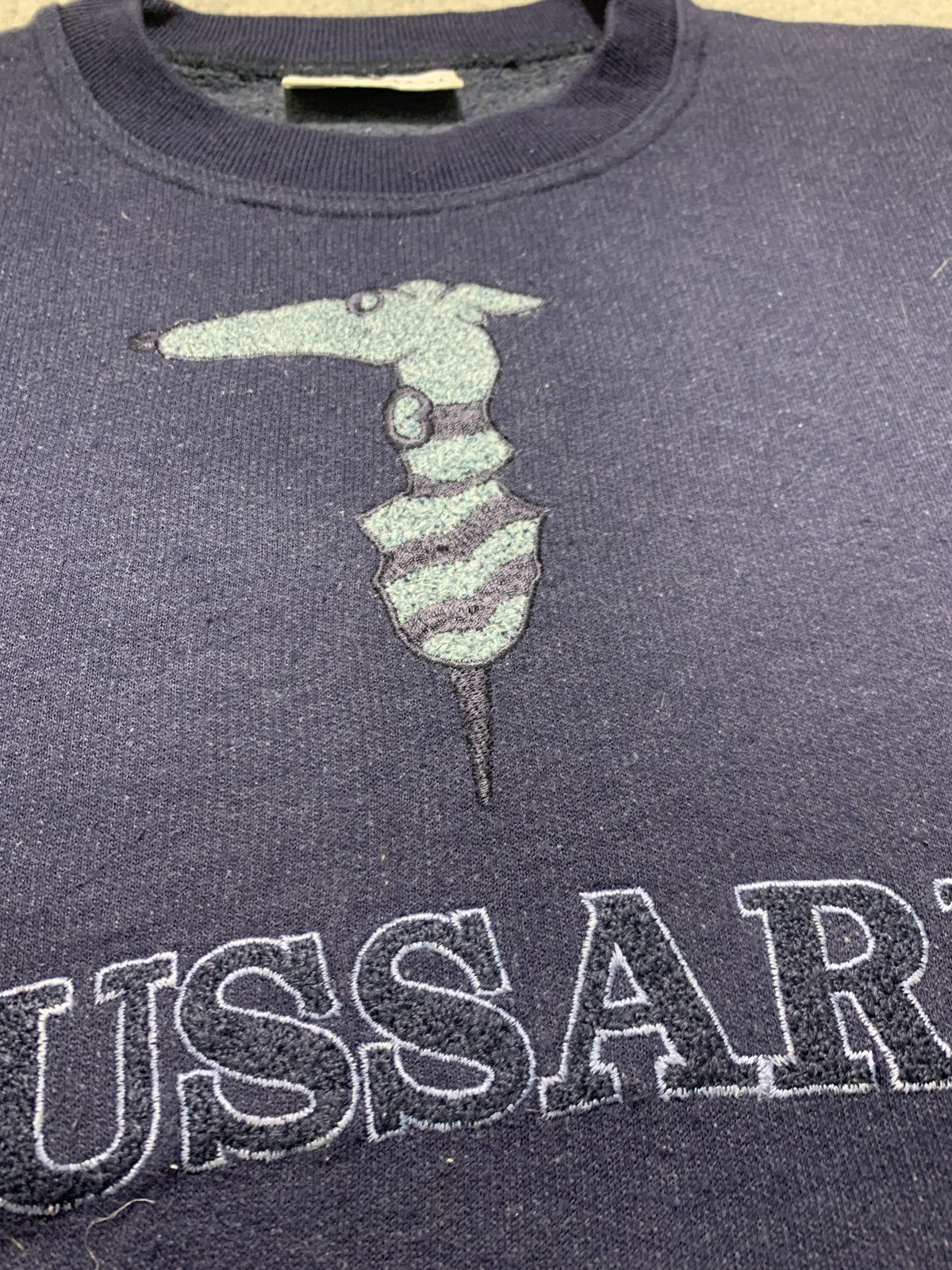 Trussardi × Vintage Vintage Trussardi Embroidered Crewneck Spellout Sweatshirt Size US L / EU 52-54 / 3 - 4 Thumbnail