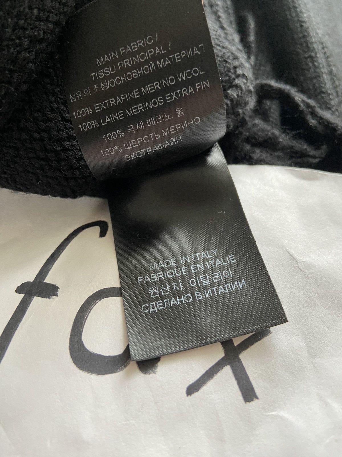Vetements NEW | BLACK SUPER HEAVY DISTRESSED WOOL KNIT SWEATER BLACK Size US XS / EU 42 / 0 - 8 Thumbnail