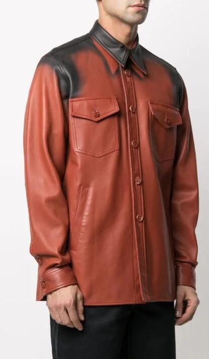 Marni BNWT AW21 MARNI SPRAY PRINT LEATHER SHIRT JACKET 48 Size US M / EU 48-50 / 2 - 13 Thumbnail