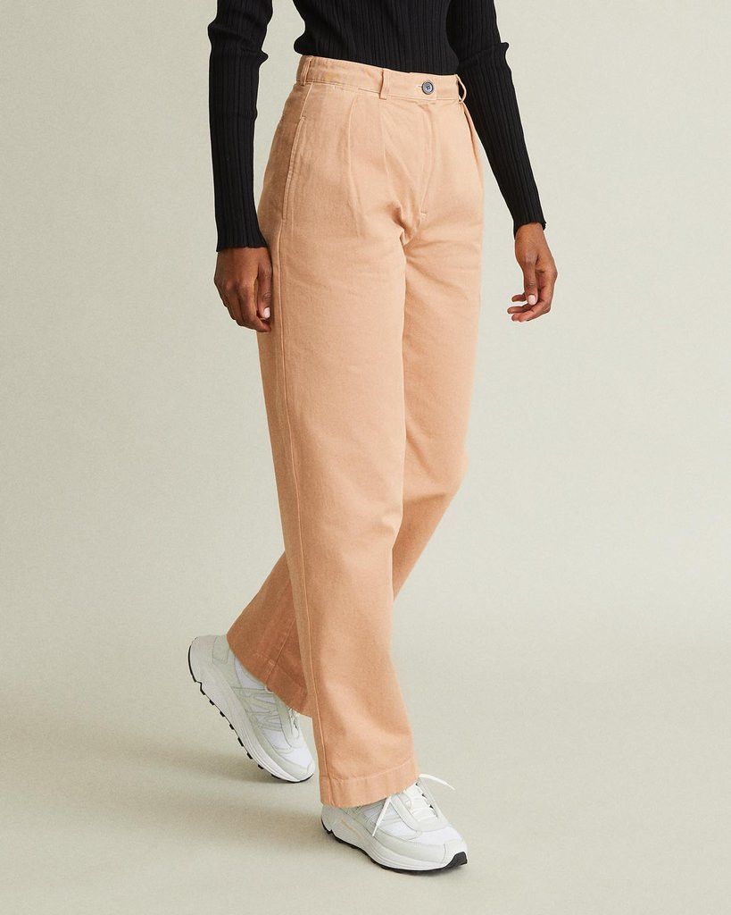 image of Ss20 Acne Studios Old Pink Pleated Twill Pants 40 in Salmon Pink, Men's (Size 30)