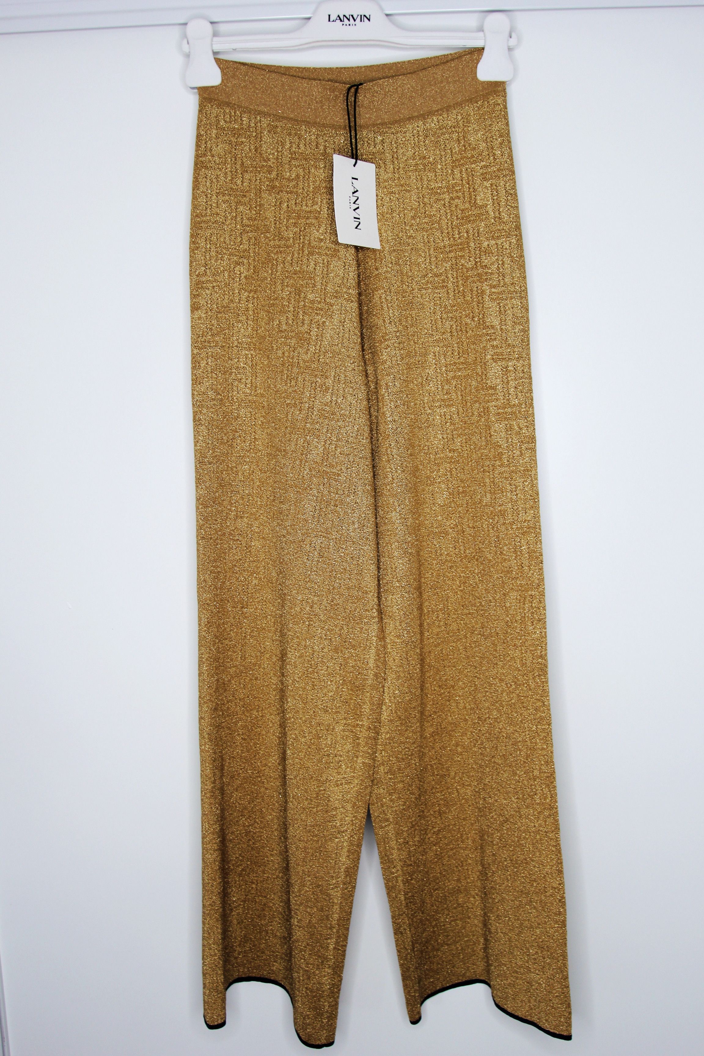 Lanvin BNWT SS21 LANVIN WIDE LEG KNIT PANTS XS Size US 30 / EU 46 - 2 Thumbnail